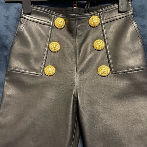 Balmain leather pants